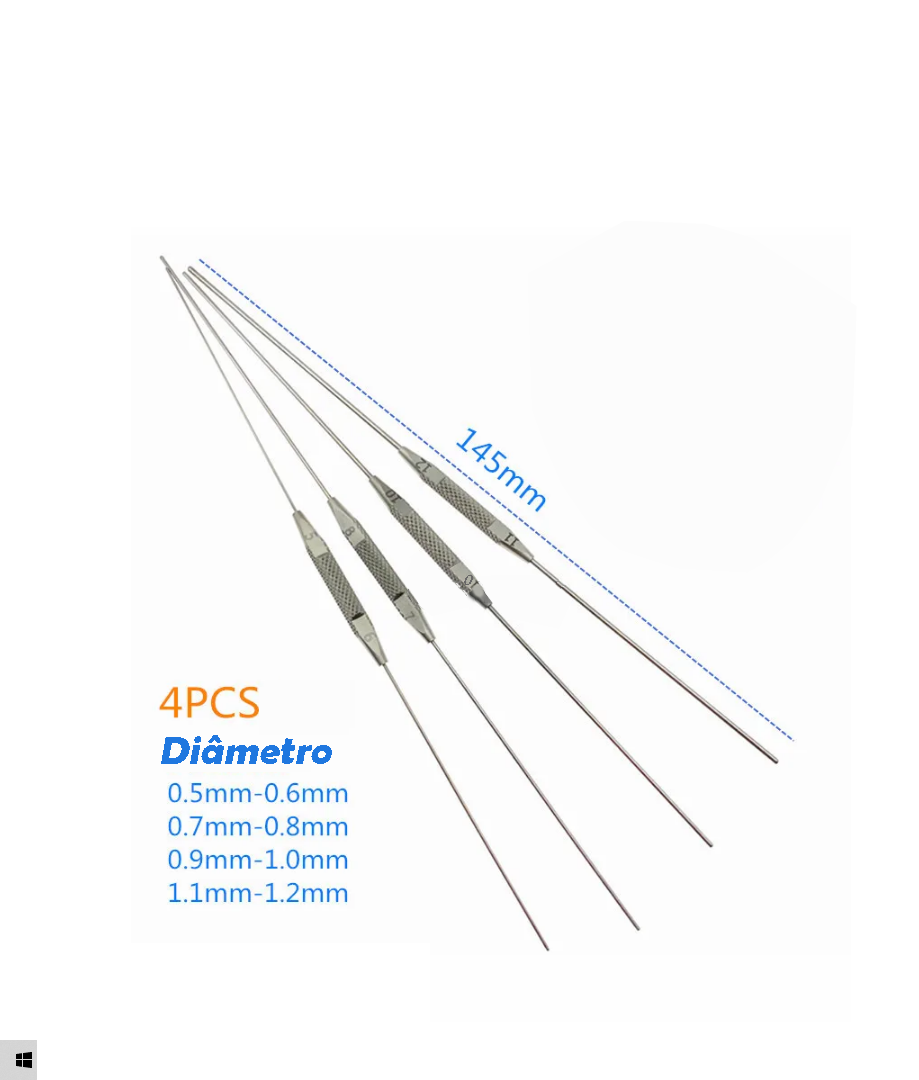 KIT COM 4 SONDAS DE VIAS LACRIMAIS