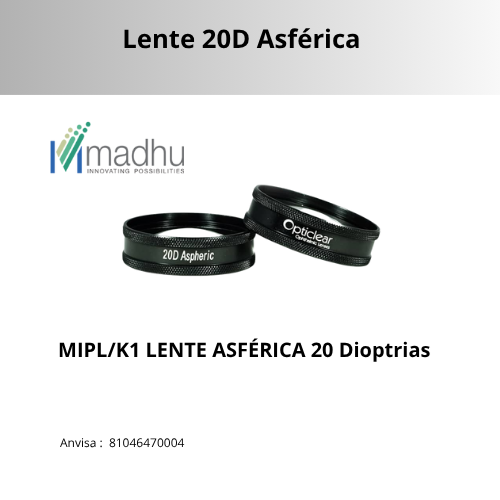 LENTE ASFÉRICA - 20 DIOPTRIAS