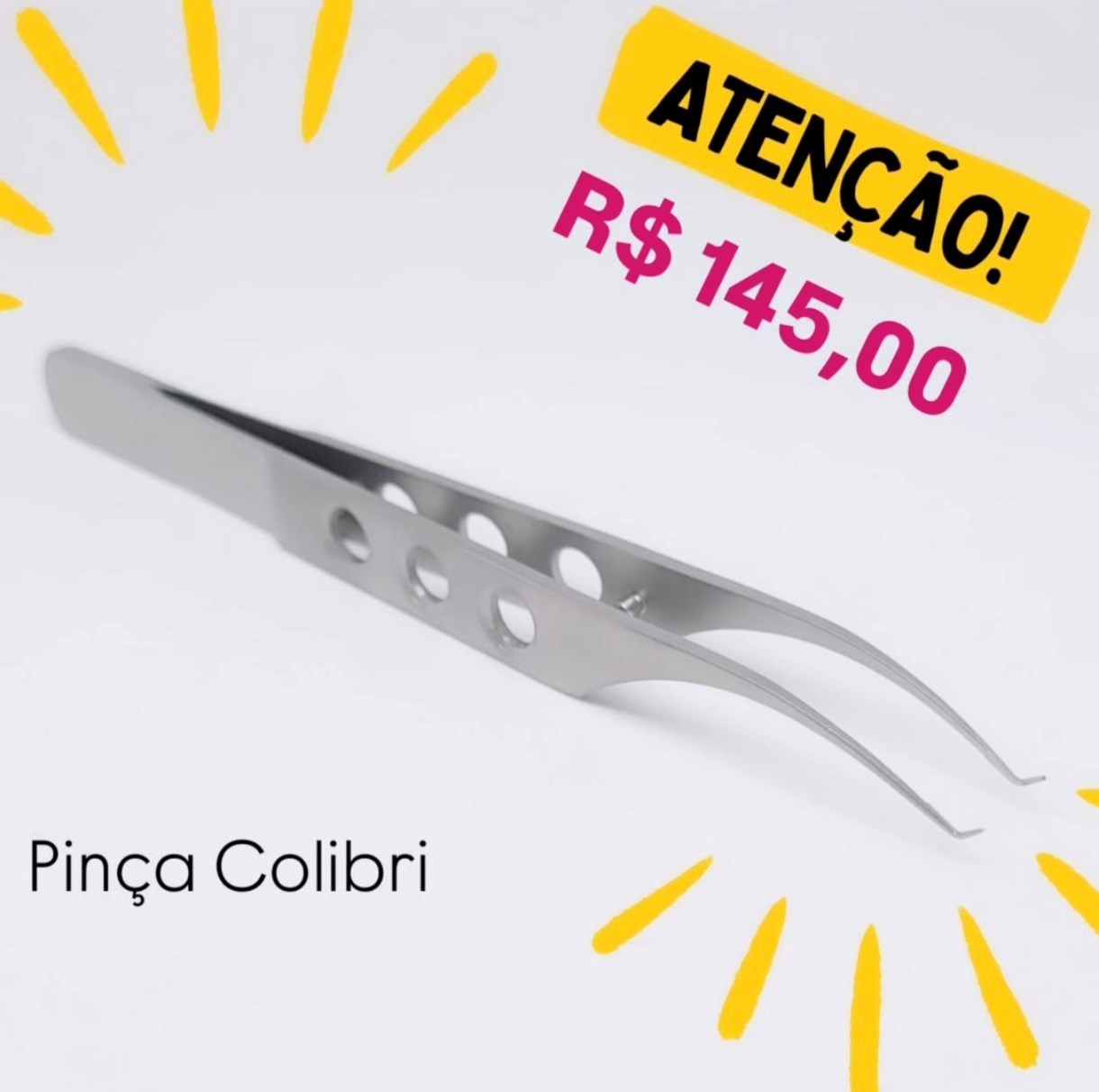 Pinça Colibri Córnea Aço Inoxidável