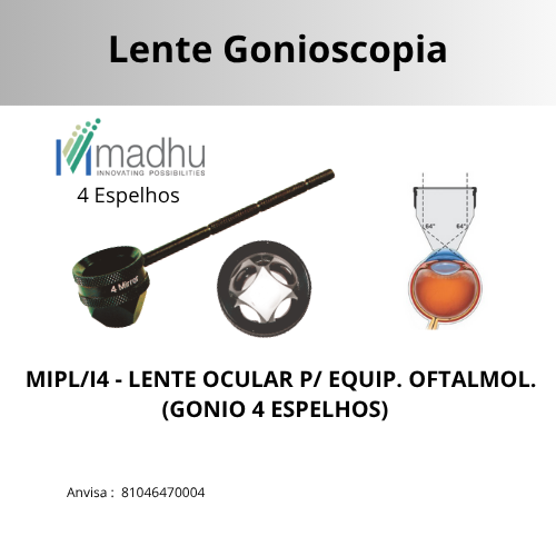 LENTE PARA GONIOSCOPIA - 4 espelhos
