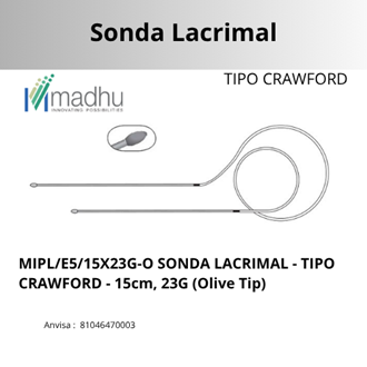 SONDA LACRIMAL - tipo crawford - 15