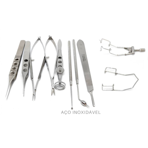 KIT CIRURGICO PTERIGIO E CALAZIO AÇO 