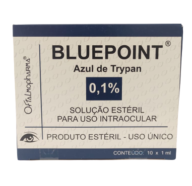 Azul Trypan - Bluepoint 0,1% - 1 ml cx c/ 10 un