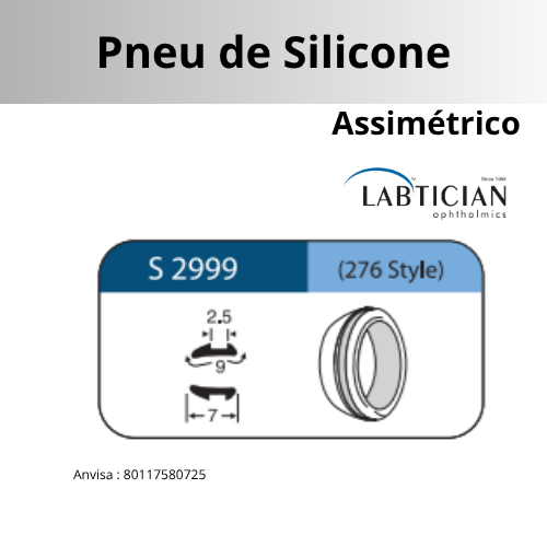 IMPLANTE DE SILICONE PNEU 276 - CAIXA COM 5 UNIDADES